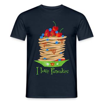 J’adore les crêpes - T-shirt homme - marine - Devant - AI Model Male 178 light (178cm)