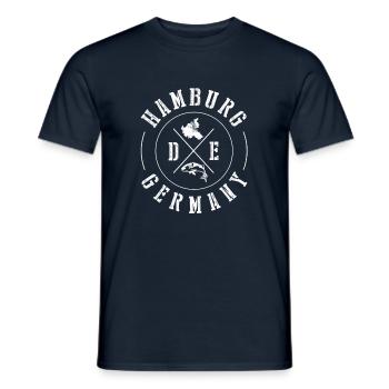 Hambourg - T-shirt homme - marine - Devant - AI Model Male 178 light (178cm)