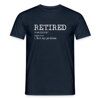 Rente - Rentner Ruhestand Lustig Geschenk - Männer T-Shirt - Navy - Vorne - AI Model Male 178 light (178cm)