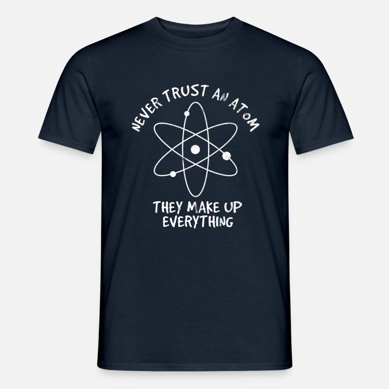 Atom - Nerd Physics Science Gift - T-shirt homme - marine
