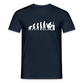 Gaming Evolution - Gamer Lustig Geschenk - Männer T-Shirt - Navy - Vorne - AI Model Male 178 light (178cm)
