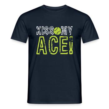 Embrasser Mon Ass - Tennis Cadeau - T-shirt homme - marine - Devant - AI Model Male 178 light (178cm)