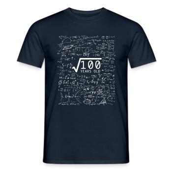 Racine à partir de 100 ans - cadeau du 10ème anniversaire - T-shirt homme - marine - Devant - AI Model Male 178 light (178cm)