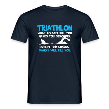 Triathlon - Sport Triathlete Funny Gift - Men's T-Shirt - navy - Front - AI Model Male 178 light (178cm)