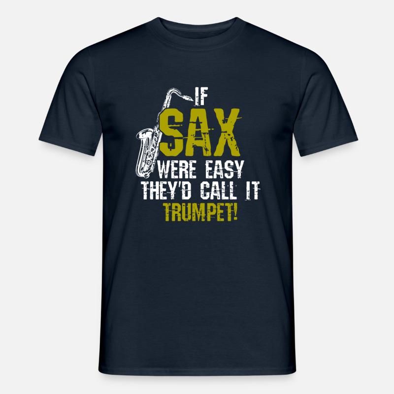 Saxophon - Männer T-Shirt - Navy