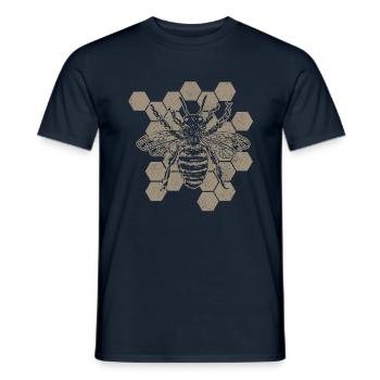 Abeille - cadeau d'apiculteur - T-shirt homme - marine - Devant - AI Model Male 178 light (178cm)