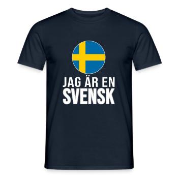 ich bin ein Schwede - Männer T-Shirt - Navy - Vorne - AI Model Male 178 light (178cm)
