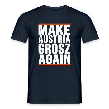 make Austria Grosz again - Männer T-Shirt - Navy - Vorne - AI Model Male 178 light (178cm)