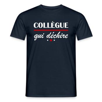 Collègue qui déchire,cadeau pour un super collègue - T-shirt homme - marine - Devant - AI Model Male 178 light (178cm)