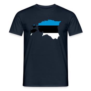Estland - Männer T-Shirt - Navy - Vorne - AI Model Male 178 light (178cm)