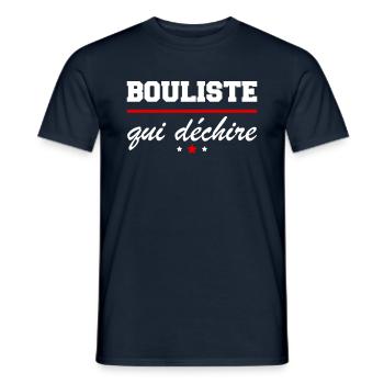Bouliste qui déchire, fête des pères et mères - T-shirt homme - marine - Devant - AI Model Male 178 light (178cm)