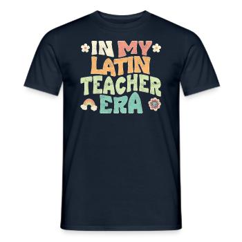 À l’époque où j’étais professeur de latin - T-shirt homme - marine - Devant - AI Model Male 178 light (178cm)