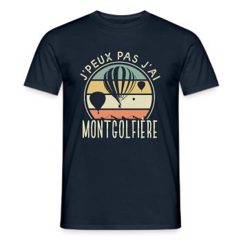 J'peux pas j'ai montgolfière cadeau sport pilote - T-shirt homme - marine - Devant - AI Model Male 178 light (178cm)