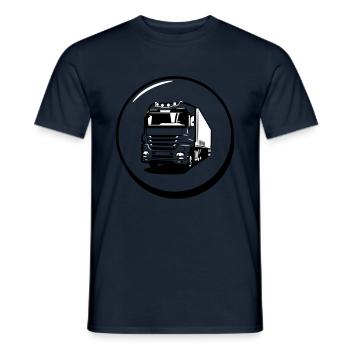 Truck truck drive button - Men's T-Shirt - navy - Front - AI Model Male 178 light (178cm)