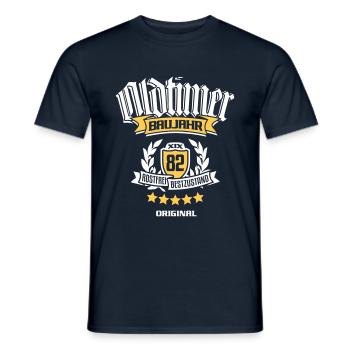 Oldtimer Baujahr 1982 - Männer T-Shirt - Navy - Vorne - AI Model Male 178 light (178cm)