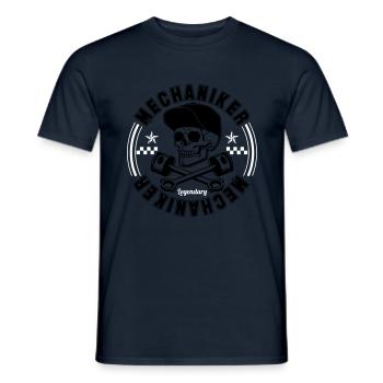 Legendary Mechaniker - Männer T-Shirt - Navy - Vorne - AI Model Male 178 light (178cm)