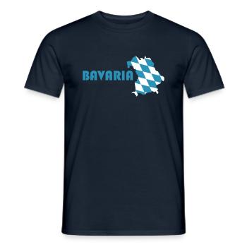 Bavière Carte de drapeau - T-shirt homme - marine - Devant - AI Model Male 178 light (178cm)