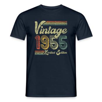 Vintage 1955 Limited Edition - Männer T-Shirt - Navy - Vorne - AI Model Male 178 light (178cm)