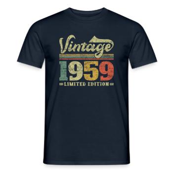 Vintage 1959 Limited Edition - Männer T-Shirt - Navy - Vorne - AI Model Male 178 light (178cm)