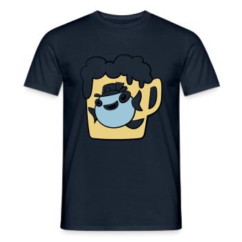 Fisch - Männer T-Shirt - Navy - Vorne - AI Model Male 178 light (178cm)
