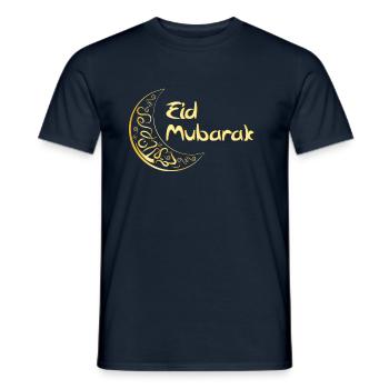 Ramadan Eid Mubarak Breaking the Fast Greeting - Men's T-Shirt - navy - Front - AI Model Male 178 light (178cm)