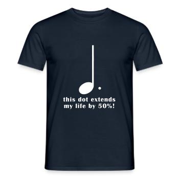 Note de musique drôle disant musicien - T-shirt homme - marine - Devant - AI Model Male 178 light (178cm)