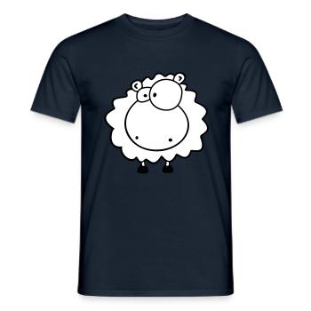 Kleines kuschel Schäfchen - Männer T-Shirt - Navy - Vorne - AI Model Male 178 light (178cm)