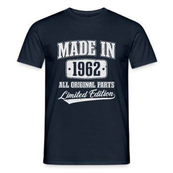 1962 Jahrgang geboren Vintage Geburtstag Geschenk - Männer T-Shirt - Navy - Vorne - AI Model Male 178 light (178cm)