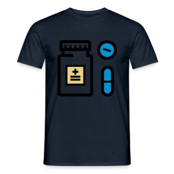 Pillen, Medikamente, Medizin, Drogen, Pillendose - Männer T-Shirt - Navy - Vorne - AI Model Male 178 light (178cm)
