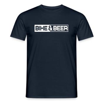 Bicycle Bike & Beer Beer - Men's T-Shirt - navy - Front - AI Model Male 178 light (178cm)