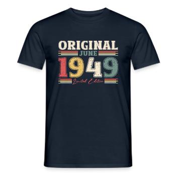 Legende Juni 1949 Jahrgang 1949 Geburtstag 1949 - Männer T-Shirt - Navy - Vorne - AI Model Male 178 light (178cm)