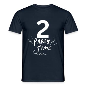 2 - Men's T-Shirt - navy - Front - AI Model Male 178 light (178cm)