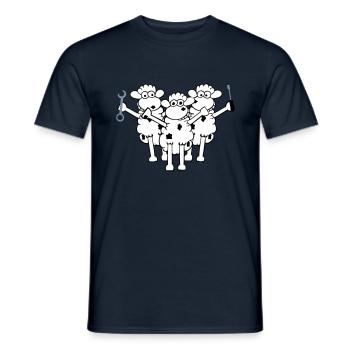mechanikaeaeaergruppe_3f - Men's T-Shirt - navy - Front - AI Model Male 178 light (178cm)