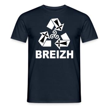 Breirzh Bretagne Triskel - T-shirt homme - marine - Devant - AI Model Male 178 light (178cm)