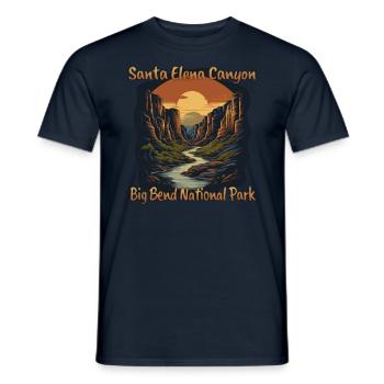 Santa Elena Canyon, Big Bend National Park - Männer T-Shirt - Navy - Vorne - AI Model Male 178 light (178cm)