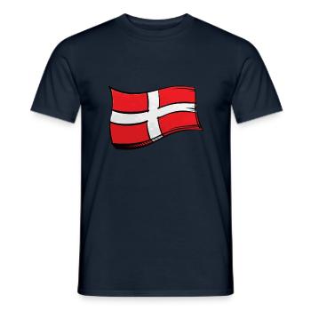 Einfache Haute Savoie Flagge - Männer T-Shirt - Navy - Vorne - AI Model Male 178 light (178cm)