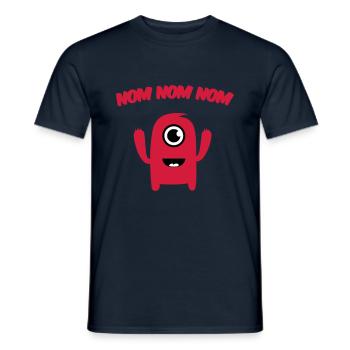 Nom Nom Nom Monstre - T-shirt homme - marine - Devant - AI Model Male 178 light (178cm)