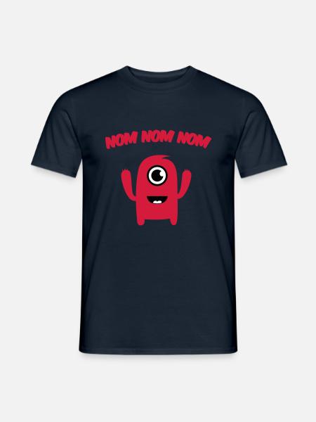 Nom nom nom Monster - Men's T-Shirt - navy