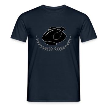 Grillen Grill Hähnchen Huhn Geschenkidee Fleisch - Männer T-Shirt - Navy - Vorne - AI Model Male 178 light (178cm)