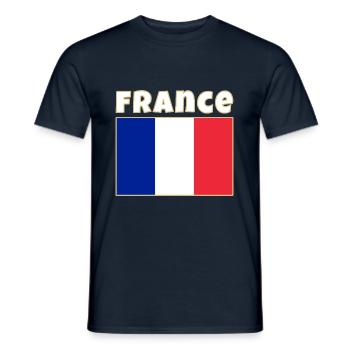 France - T-shirt homme - marine - Devant - AI Model Male 178 light (178cm)