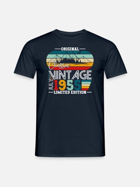 Original Juli Jahrgang 1955 67. Geburtstag Herren - Männer T-Shirt - Navy