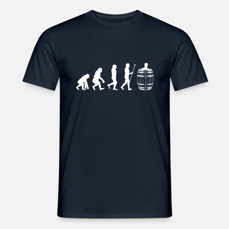 Eisbaden Eistonne Evolution Eisbad für Winterbader - Männer T-Shirt - Navy