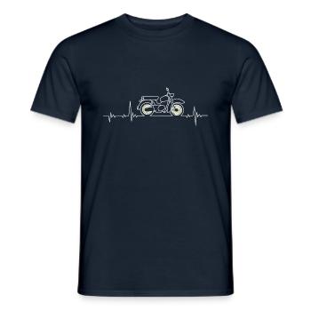 Rythme cardiaque du cyclomoteur Kreidler - T-shirt homme - marine - Devant - AI Model Male 178 light (178cm)