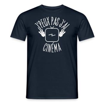 je peux pas j'ai cinéma - T-shirt homme - marine - Devant - AI Model Male 178 light (178cm)