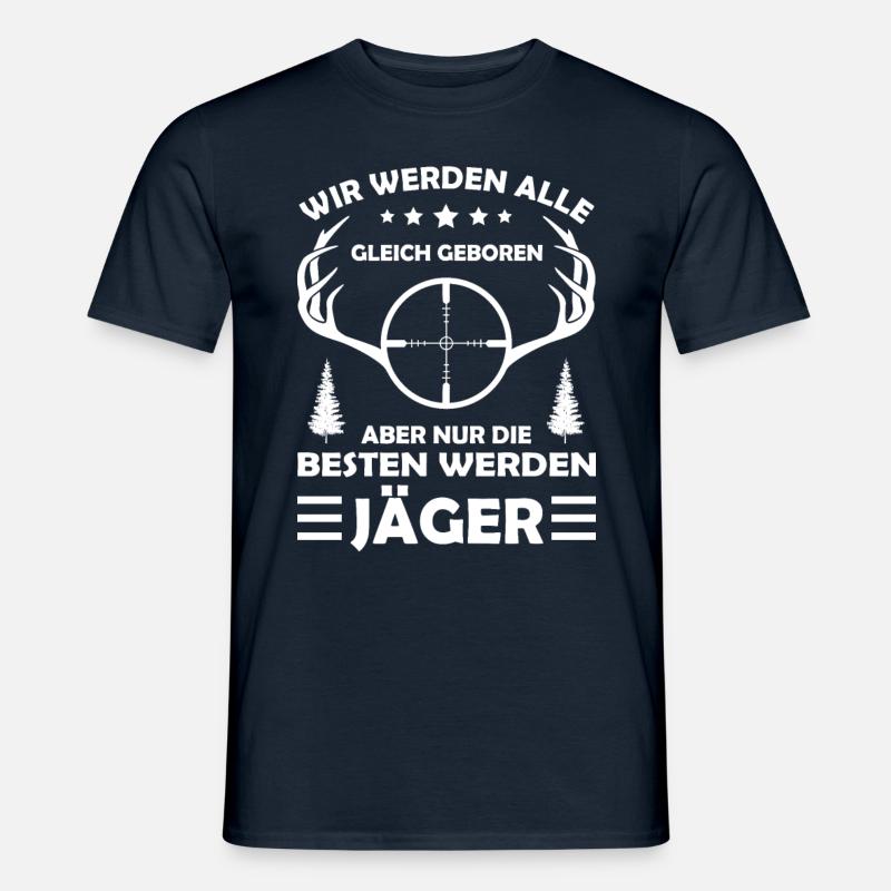 Jäger mit Jagdschein - Männer T-Shirt - Navy