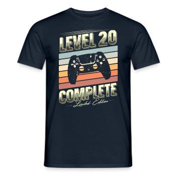 20. Geburtstag Level 20 Complete Limited Edition - Männer T-Shirt - Navy - Vorne - AI Model Male 178 light (178cm)