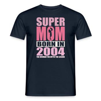 Mama Geburtstag 2004 | Super Mom - Männer T-Shirt - Navy - Vorne - AI Model Male 178 light (178cm)