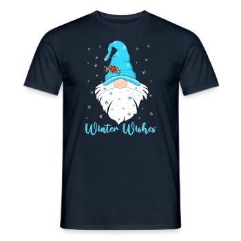 Gnome Winter Wishes - T-shirt homme - marine - Devant - AI Model Male 178 light (178cm)