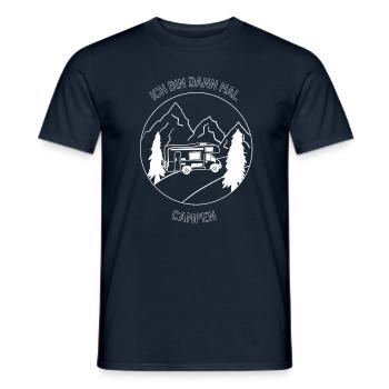Camping-Design Wohnwagen "Ich bin dann mal campen" - Männer T-Shirt - Navy - Vorne - AI Model Male 178 light (178cm)