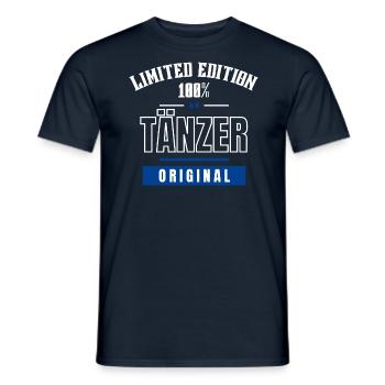 Limited Edition 100% - Tänzer - Original - Männer T-Shirt - Navy - Vorne - AI Model Male 178 light (178cm)
